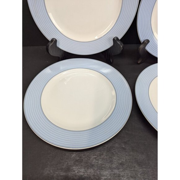 Germany Flirt by R&B Decor Happy Day Blue 7 1/2" Bread Plate Lot of 4 - Picture 4 of 7